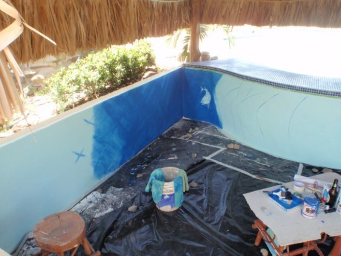 Left wall sketches with tuna and sailfish