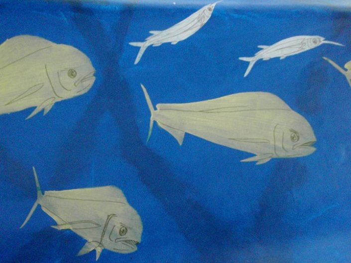 Mahi and ballyhoo with base color